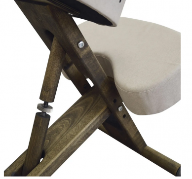 Стул коленный "ОЛИМП ЭКО" на деревянной основе без спинки цвет ткани бутылочный (зелен. стекло) - 4